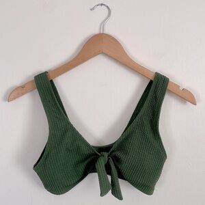 Front Knot Thick Strap Padded Swimsuit Top
